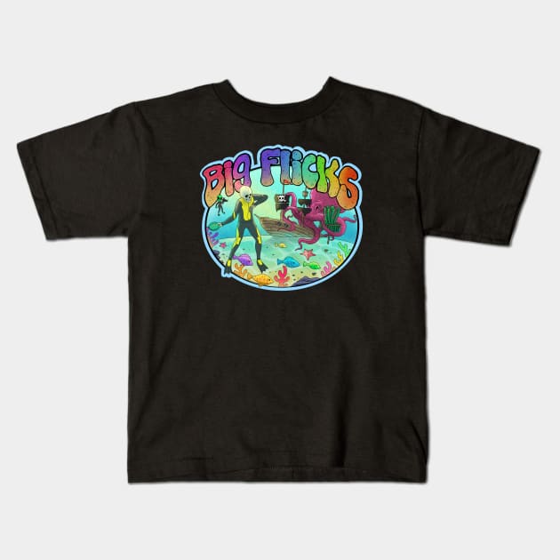 Disc Golf underwater world!!! Kids T-Shirt by Big Flicks